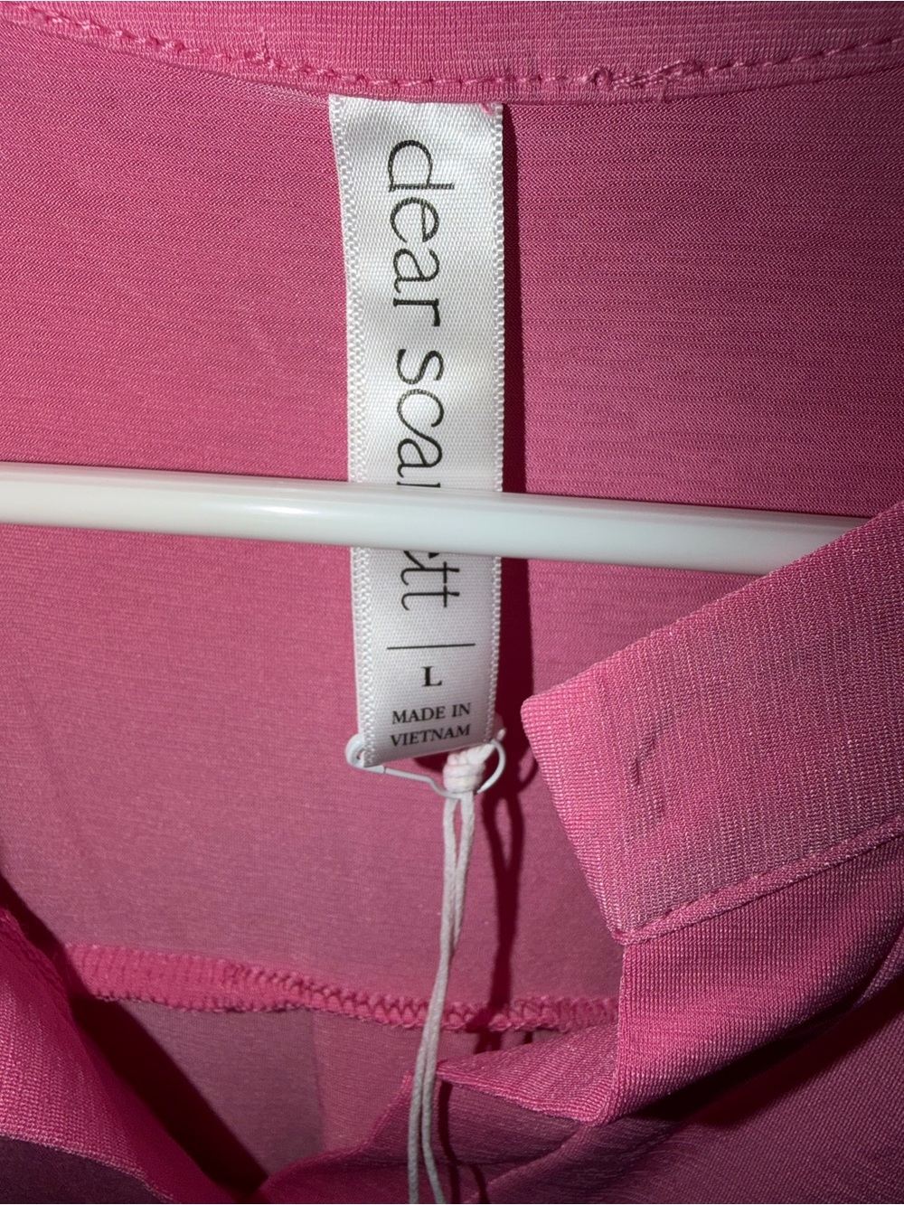 Dear Scarlett Pink Split V-Neck Roll-Tab Sleeve Tunic NWT - Picture 8 of 10